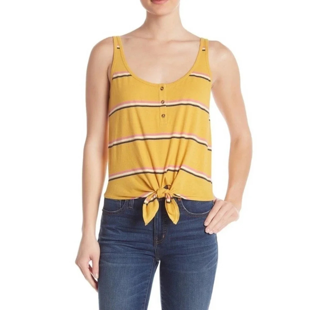 Abound Nordstrom Tie Front Stripe Tank Top Shirt S